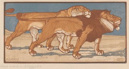 Lion and lioness Mating time (1914)