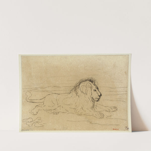 Lion couché (19th century) by Antoine-Louis Barye