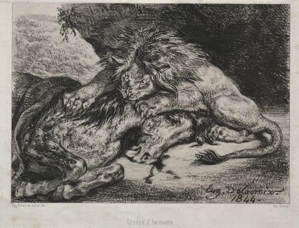 Lion Devouring a Horse (1844)
