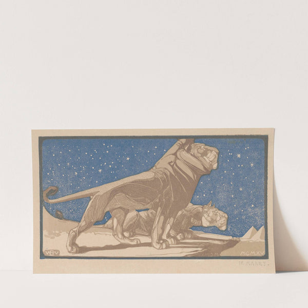 Lions – Night (1915) by Bernard Willem Wierink