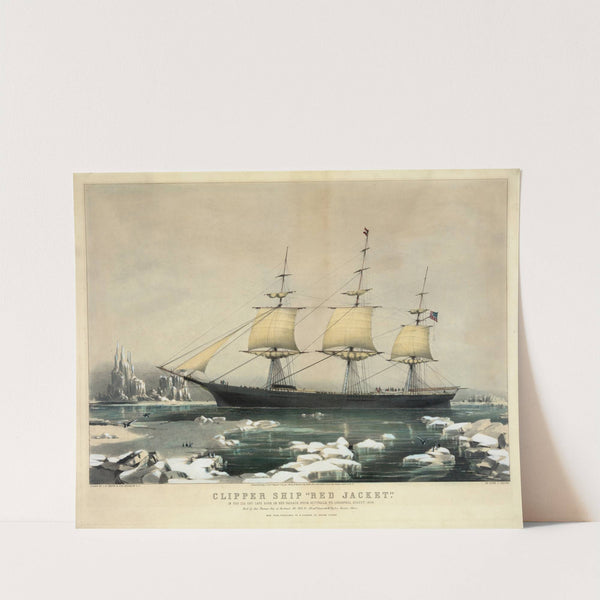 lipper ship ‘Red Jacket’; In the ice off Cape Horn, on her passage from Australia, to Liverpool, August 1854 by Currier & Ives.