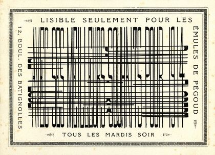 Lisible seulement pour les émules de Pégoud (1914)