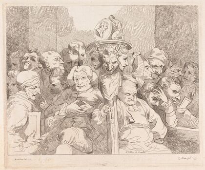 Literary Characters Assembled around the Medallion of Shakespeare (ca. 1777)