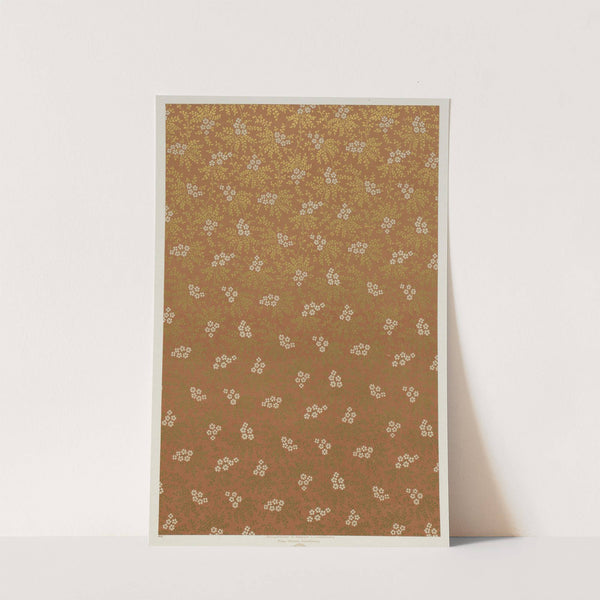 Lithografiertes Papier mit Golddruck (florales Flächenmuster) (1885 - 1900) by Aktiengesellschaft für Buntpapier u. Leimfabrikation (Aschaffenburg)