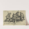 Litter bearers on a jungle trail at the front by Howard Brodie