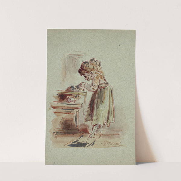 Little Girl Cooking by Dupenvant