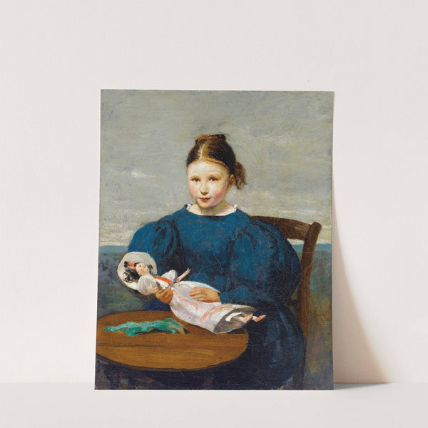 Little Girl with A Doll by Jean-Baptiste-Camille Corot