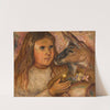 Little girl with a goat by Tadeusz Makowski
