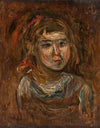 Little girl with a red ribbon