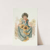 Little Girl with Sunflowers (ca. 1891) by Louis Prang & Co.