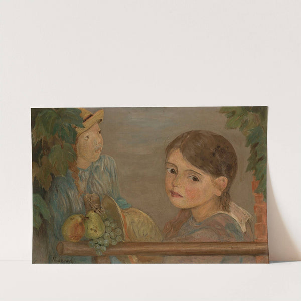 Little girls with grapes by Tadeusz Makowski