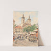Lively Rochus-Market next to Rochus -Church in Landstraßer Hauptstraße by Karl Schnorpfeil