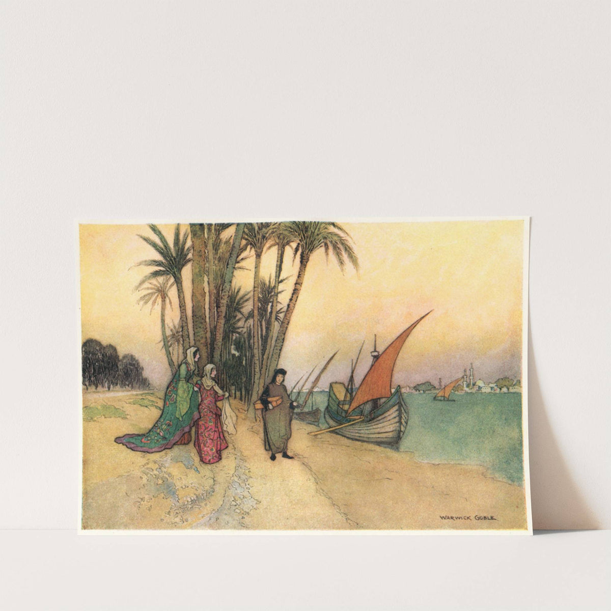 Liviella going to the Ship by Warwick Goble
