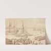 Loading ships, probably at Portsmouth by Thomas Rowlandson