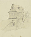Studienblatt; Parktreppe, Landschaft
