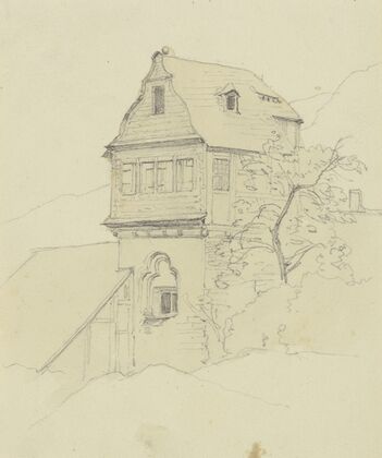 Studienblatt; Parktreppe, Landschaft