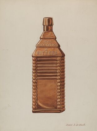 Log Cabin Flask