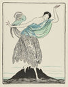 L’oiseau d’argent ; Robe du soir, composÃ©e d’une Ã©charpe enveloppant le buste