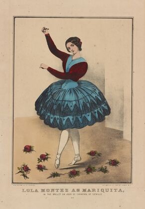 Lola Montez as Mariquita, in the ballet Un jour de carneval of Seville (1852)
