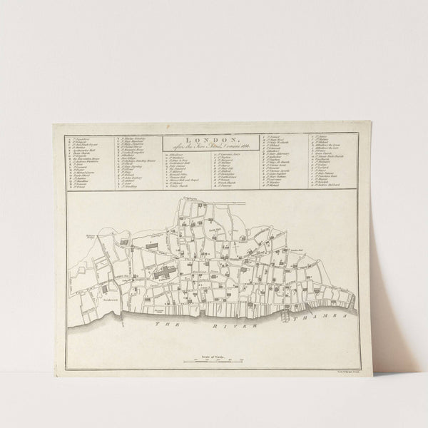 London after the Fire Anno Domini 1666 Plan by John Preston Neale
