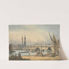 London Bridge and The Monument by Francis Nicholson