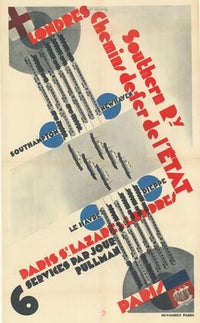 Londres-Paris. Southern Railway. Chemins de fer de l’Etat, 6 six services par jour. Paris St Lazare-Londres (1930)