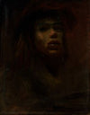 Woman Holding a Mask