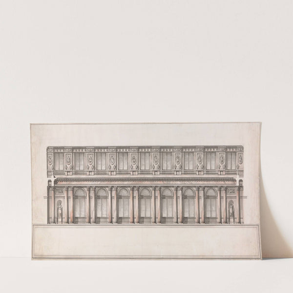 Longitudinal Section of Great Throne Room (Saint George’s Hall), Winter Palace, Saint Petersburg (ca. 1776) by Giacomo Quarenghi