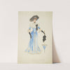 Looking Backward: Blue dress trimmed with lace (1934-1943) by E. Elliott