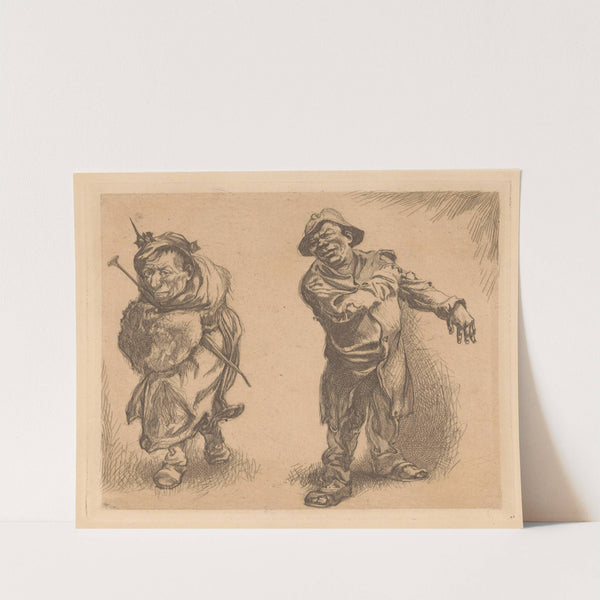 Lopende en staande man by Johannes Josephus Aarts