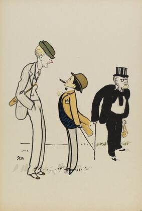 Lord Carnavon, le jockey Tod Sloan (Sem) et Monsieur Broet