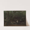 Lormes Goat-Girl, Sitting Beside a Stream in a Forest by Jean-Baptiste-Camille Corot