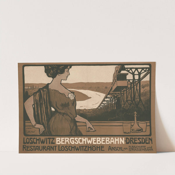 Loschwitz Bergschwebebahn Dresden. Restaurant Loschwitzhöhe (1892) by Theodor Beyer Kunstanstalt