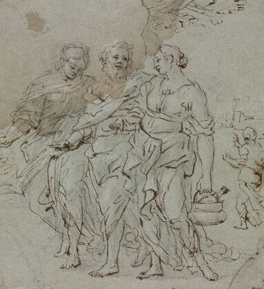 Lot and His Daughters (recto) (1600s)