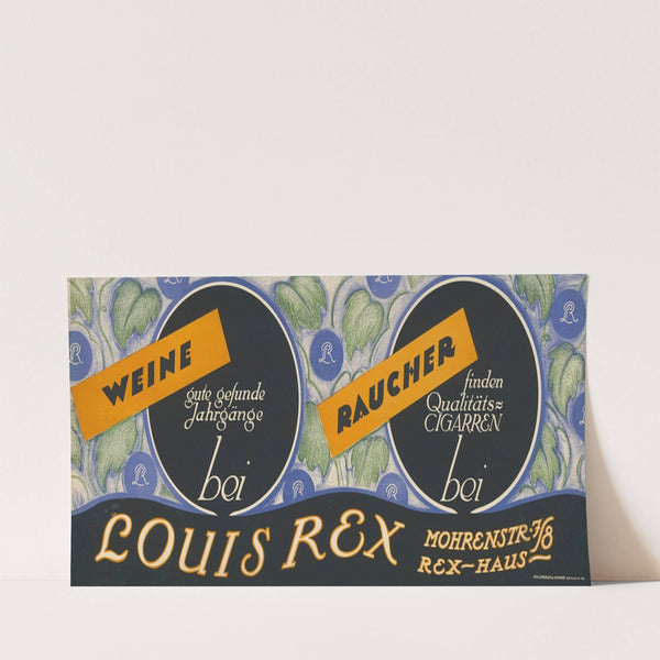 Louis Rex, Weine und Zigaretten (1907) by Hollerbaum &amp; Schmidt