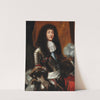 Louis XIV with dark full-bottomed wig and armour by Pierre Mignard (after)