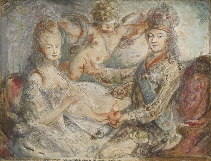 Louis XVI And Marie-Antoinette Crowned By Love (1775)