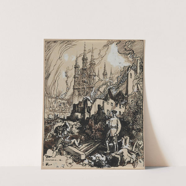 Louvain (1914) by Auguste Louis Lepère