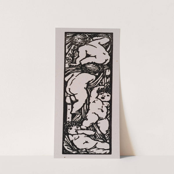 Love is Enough - Upright Border or Sidepiece with four Putti by William Morris