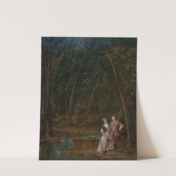 Lovers in a glade by Marcellus Laroon the Younger