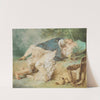 Lovers In A Park by Mihály Zichy