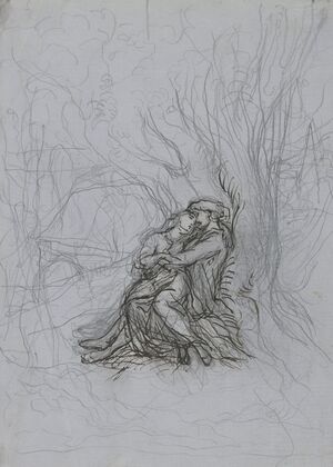 Lovers in the forest