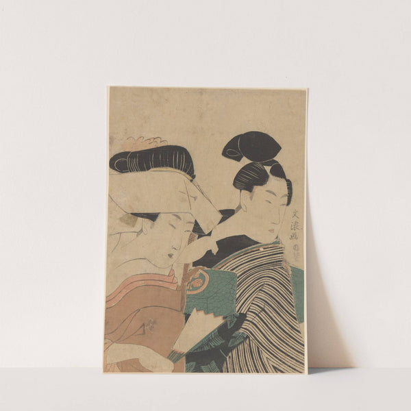 Lovers Seen at Half Length (19th century) by Keisai Eisen