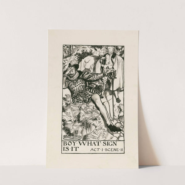 Love’s labours lost; Boy what sign is it; Act I Scene II (1900) by Byam Shaw