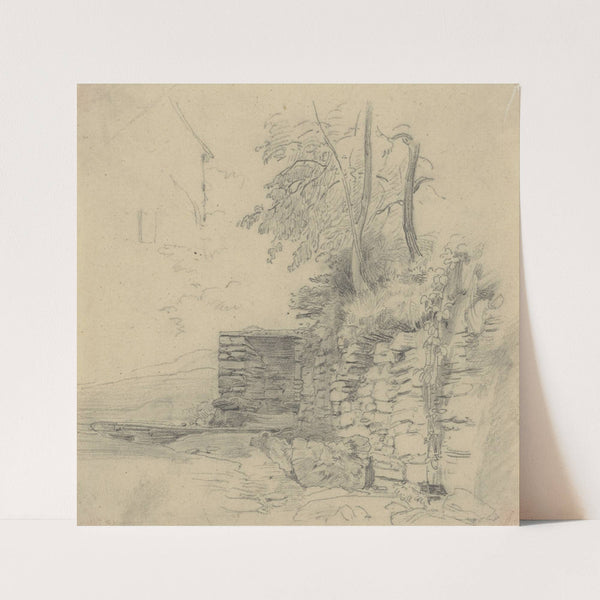 Low overgrown wall by Jakob Becker