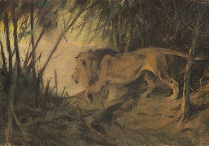 Löwe, zum Flusse ziehend (1917)