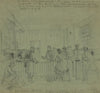 Lt. Bishop A.P.M. receiving prisoners in the room in Libby where our soldiers used to be robbed by the chivalry