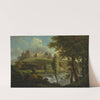 Ludlow Castle with Dinham Weir, from the South-West by Samuel Scott