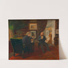 Ludwig Anzengruber zu Besuch bei Rudolf von Alt by Ernst Juch