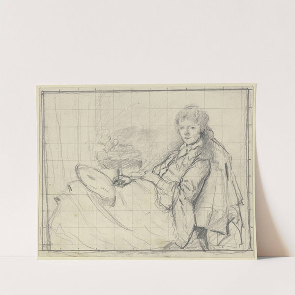 Luise Scholderer auf der Ottomane (1873) by Otto Scholderer